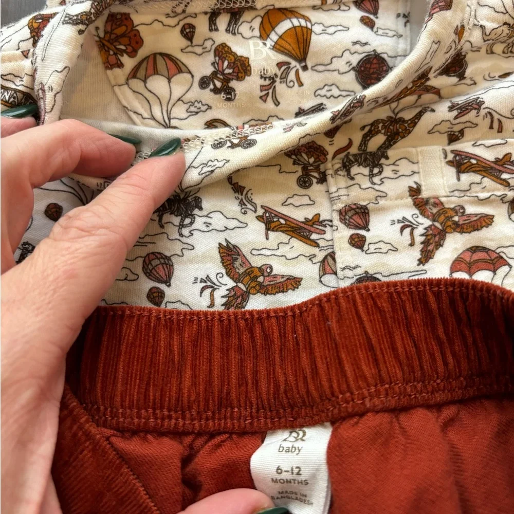 Banana Republic Baby Tavel Mosaic One-Piece and Corduroy Utility Pant Set